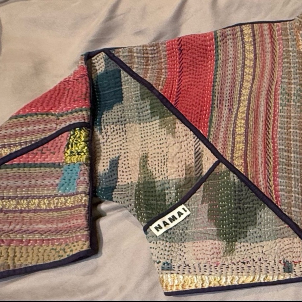 NAMAI Kaira cropped quilted patchwork Kantha jacket ONE OF A KIND - Picture 7 of 7
